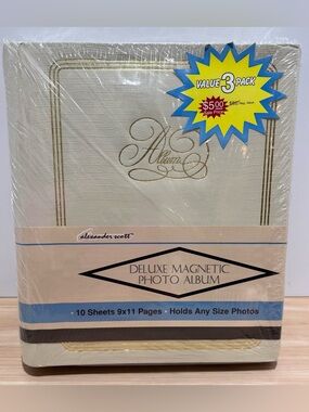 Vintage 3 Pack Alexander Scott Deluxe Magnetic Photo Album Photos 10 Sheets NEW